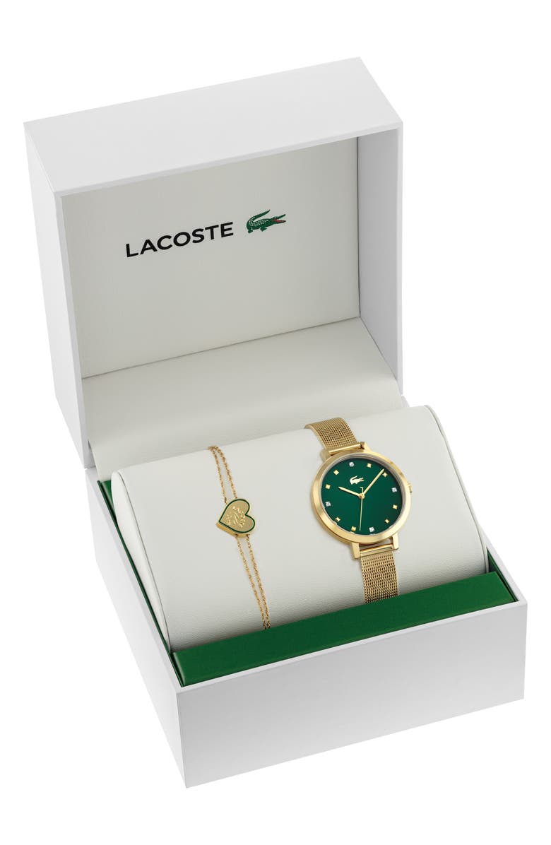 Lacoste Mesh Strap Watch & Bracelet Gift Set, 34mm, Alternate, color, 