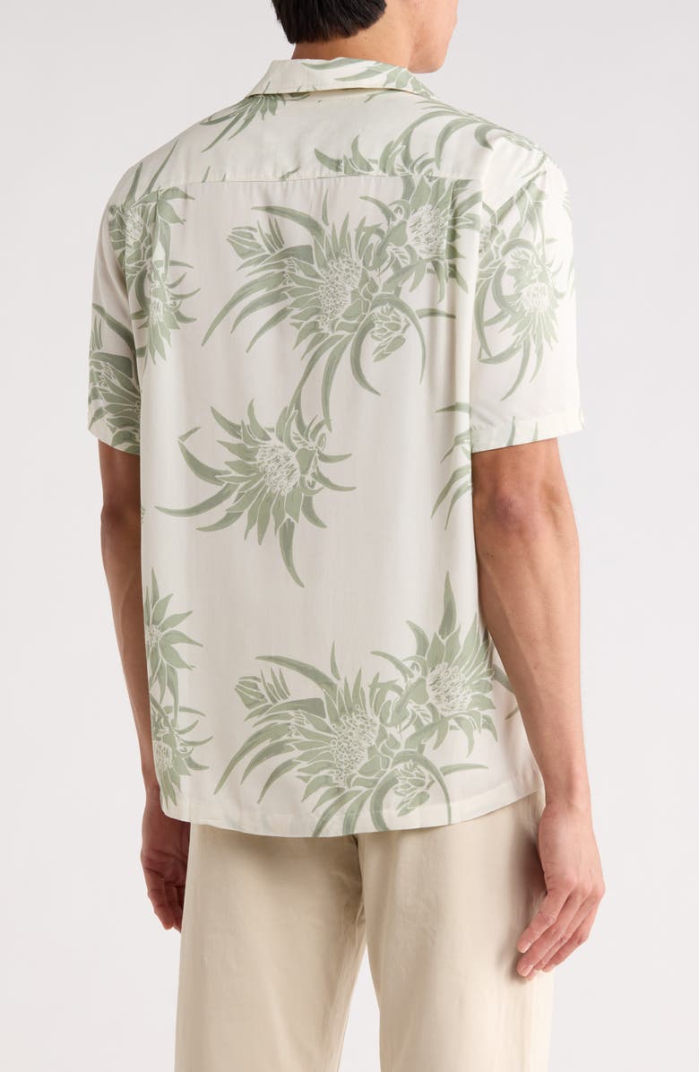 rag & bone Alan Floral Camp Shirt, Alternate, color, Whtmult