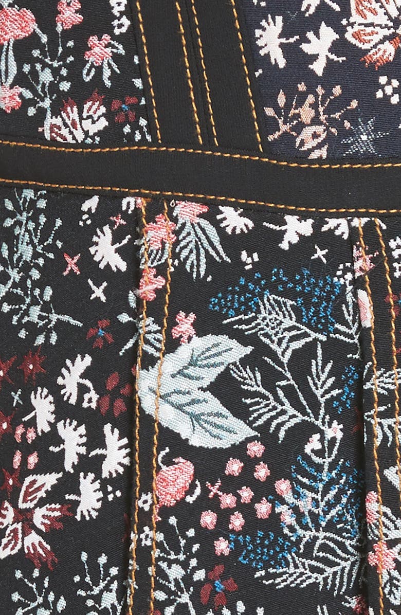 Self-Portrait Floral Jacquard Minidress, Alternate, color,