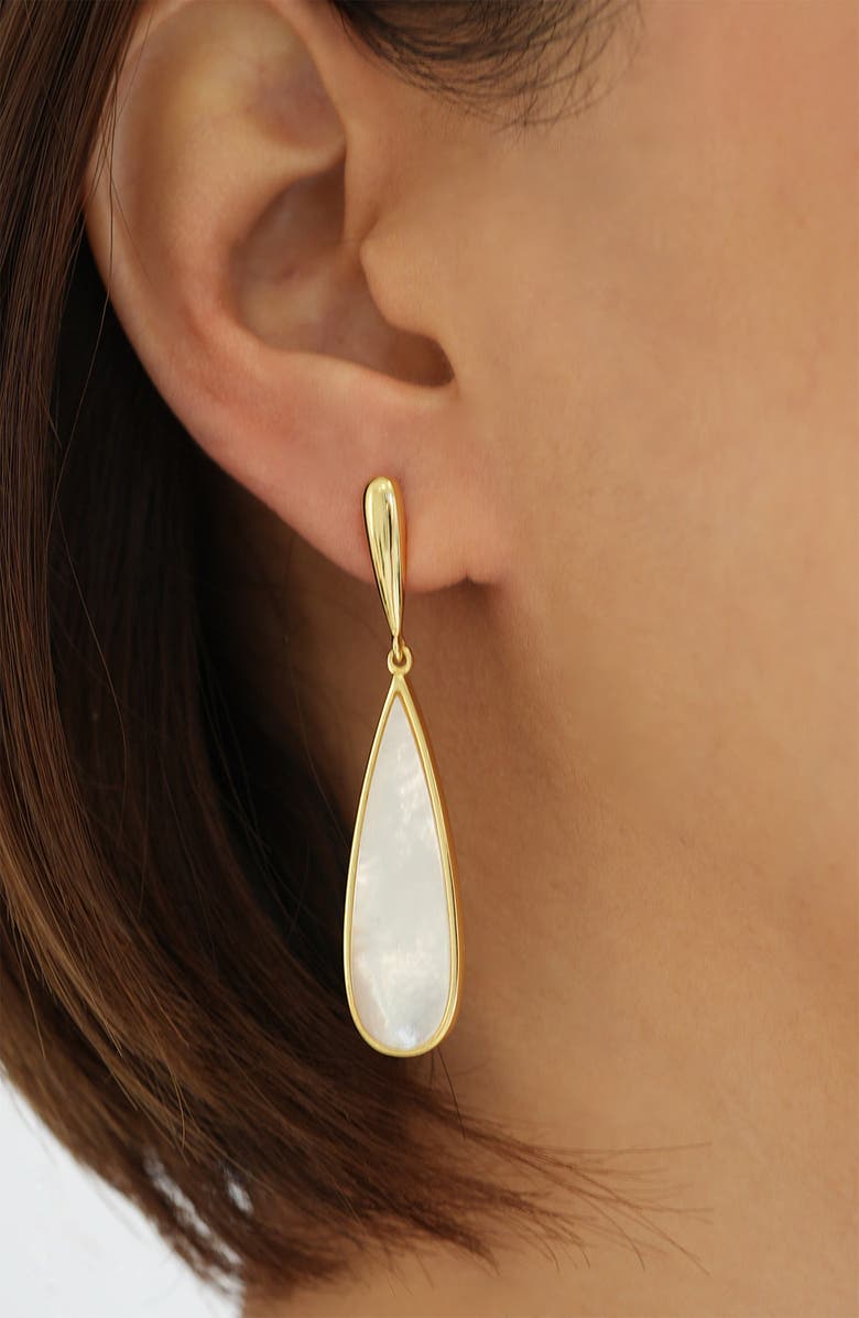 Argento Vivo Sterling Silver Mother-of-Pearl Teardrop Earrings, Alternate, color, 
