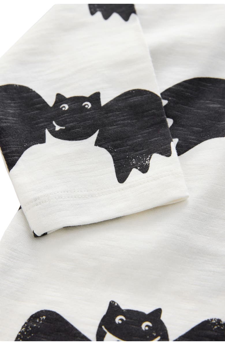 NEXT Kids' Bat Print Oversize Long Sleeve Cotton T-Shirt, Alternate, color, White