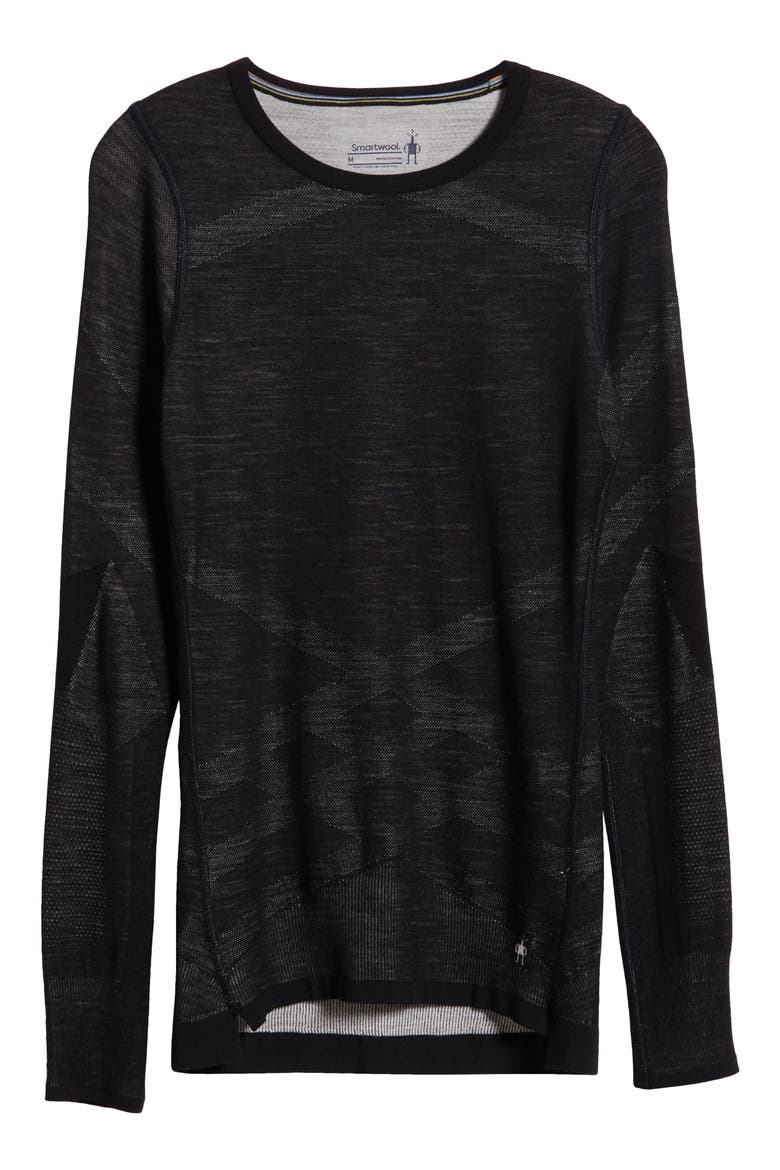 Intraknit Thermal Merino Base Layer, Alternate, color, BLACK-WHITE