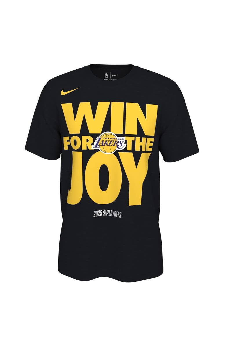 Nike Unisex Nike Black Los Angeles Lakers 2025 NBA Playoffs On-Court Mantra T-Shirt, Alternate, color, 