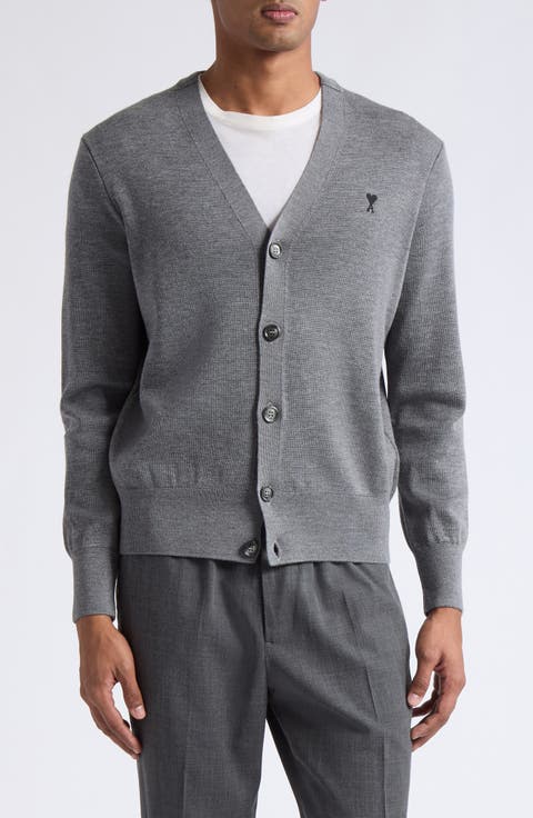 Ami de Coeur Patch Merino Wool Cardigan