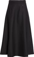 Moncler Virgin Wool A-Line Midi Skirt
