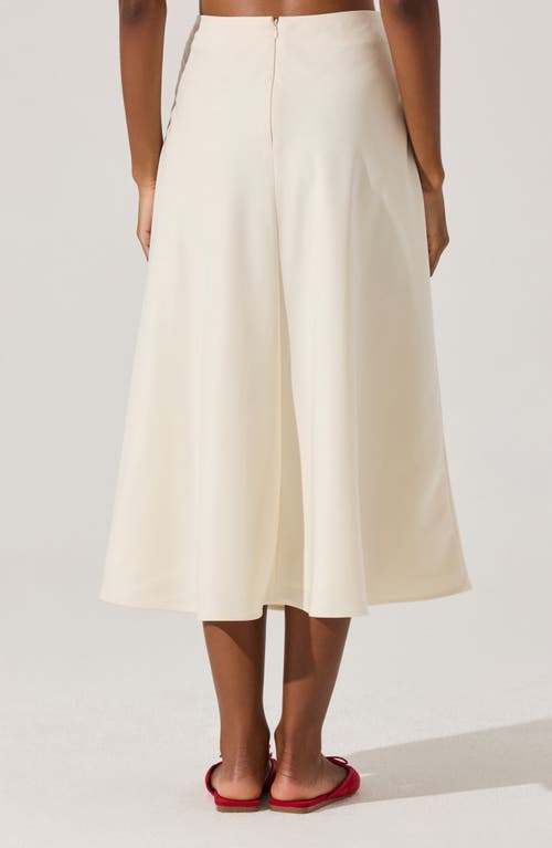 Astr The Label Flared Midi Skirt In Ecru