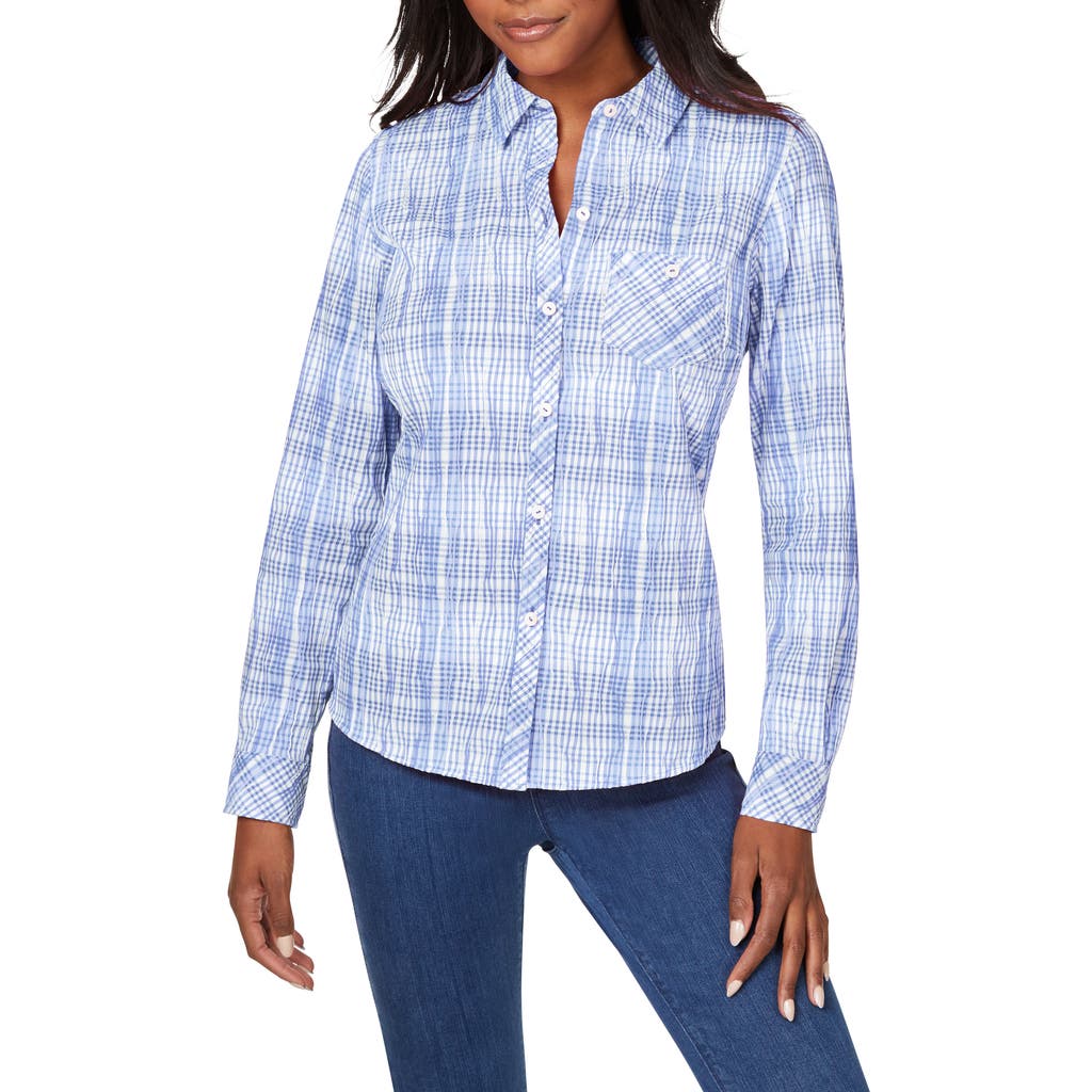 FOXCROFT FOXCROFT HAMPTON PLAID NON-IRON BUTTON-UP SHIRT