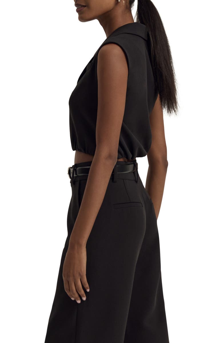 Favorite Daughter The Audrey Crop Vest, Alternate, color, Black
