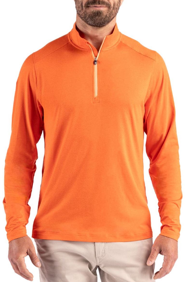 Coastline Epic Comfort Half Zip Performance Pullover, Main, color, COLLEGE ORANGE