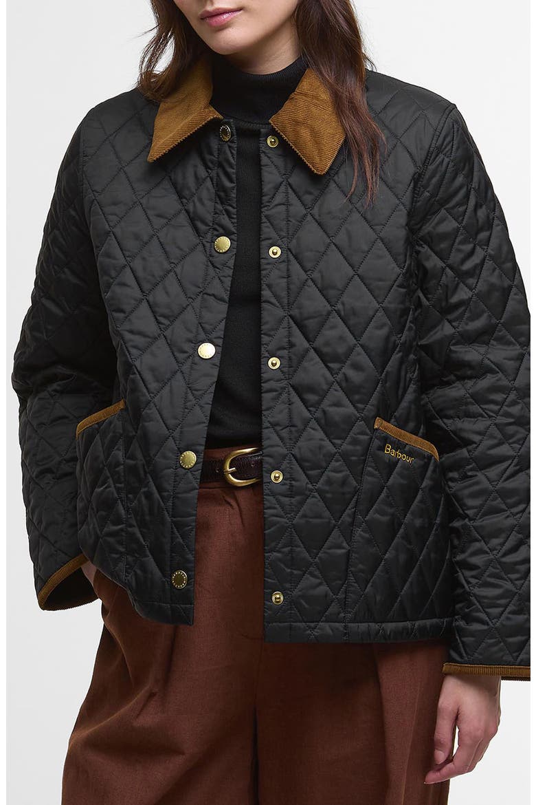 Liddesdale Quilted Barn Jacket, Main, color, BLACK/ CLASSIC
