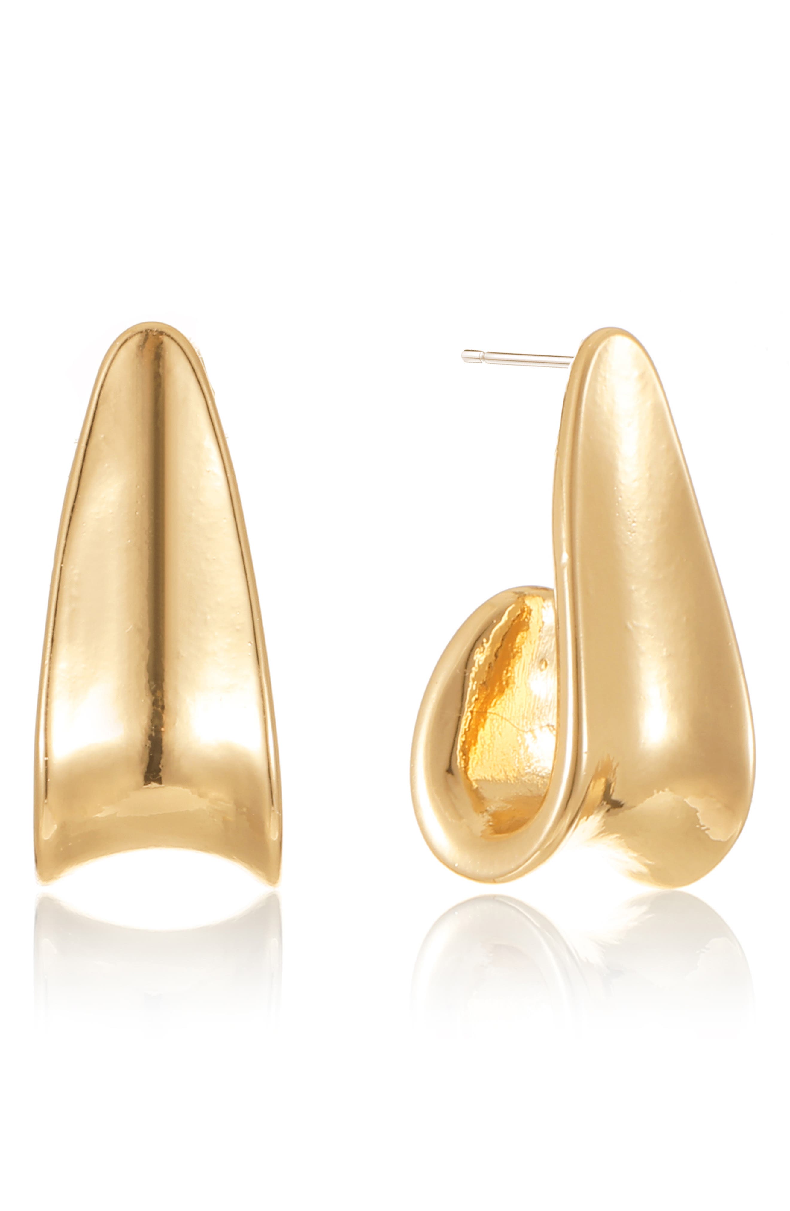 Ettika Draped Concave Hoop Earrings