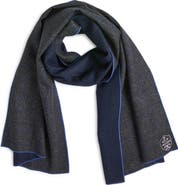 CLIFTON WILSON Glen Plaid Double Face Wool Scarf