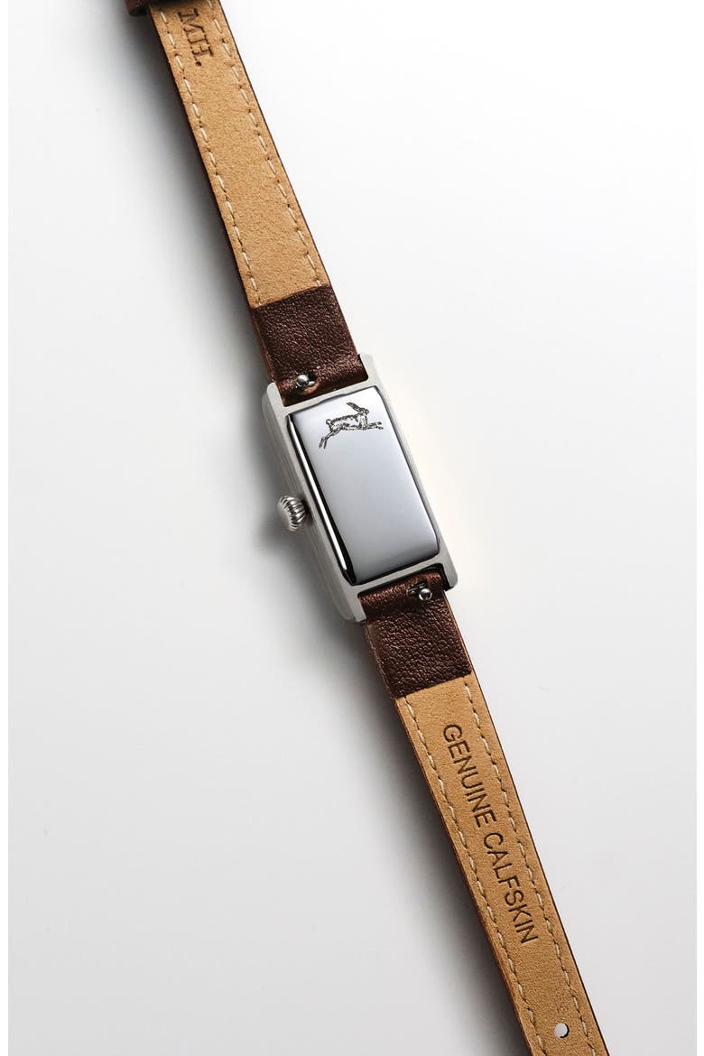 The Kimsey Classic Small Watch, Alternate, color, Silver Watch - Brown Strap