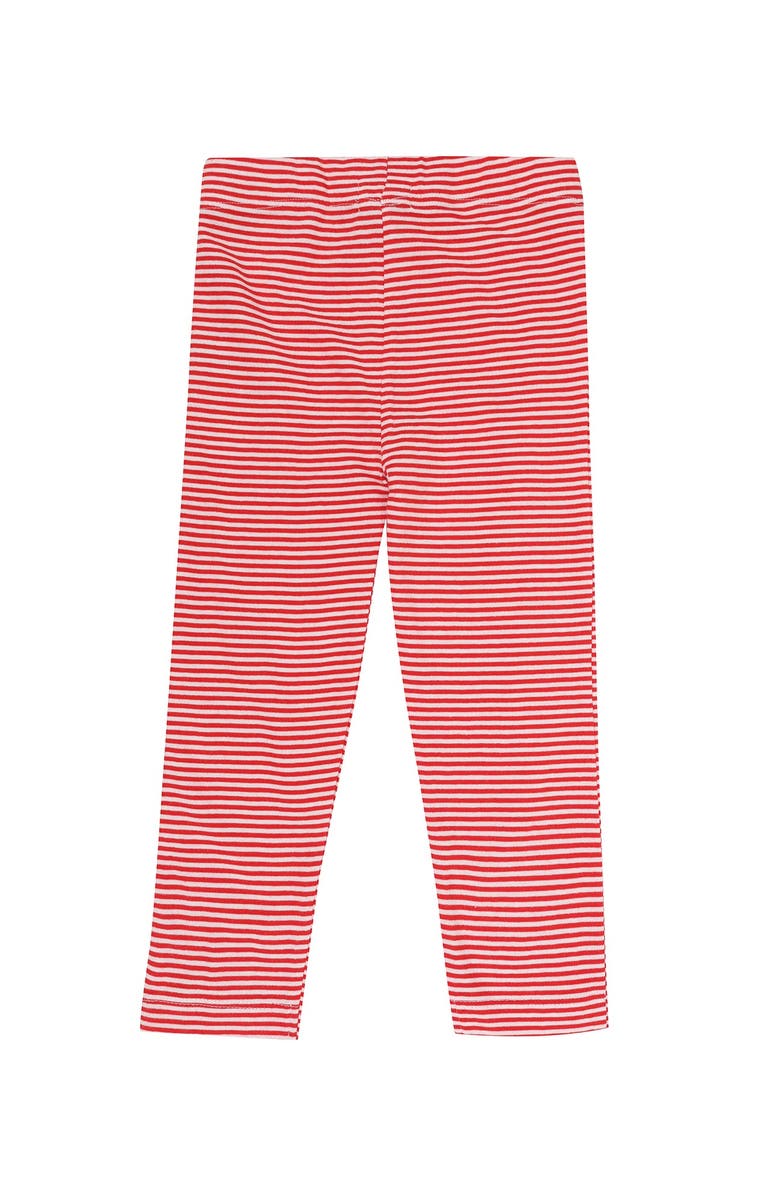 Lilly + Sid Organic Cotton Strawberry and Stripe Print Leggings -2 Pack, Alternate, color, Multi