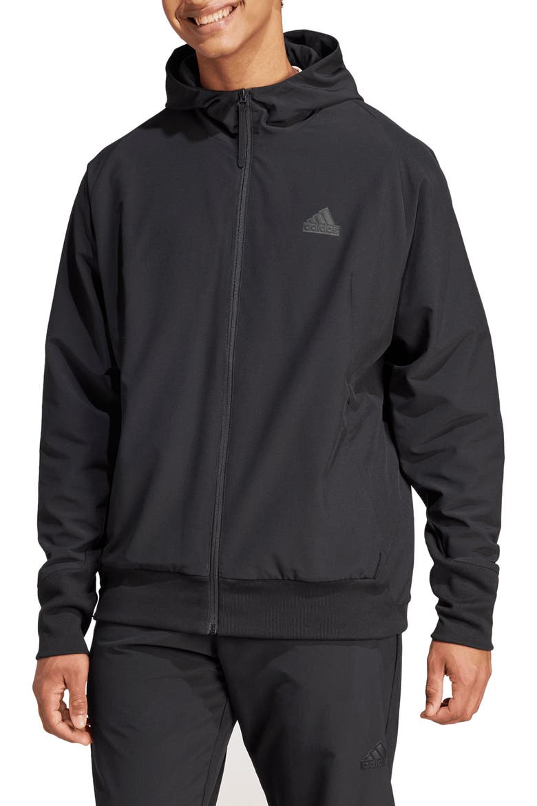 Sportswear Z.N.E. Woven Zip Jacket, Main, color, BLACK