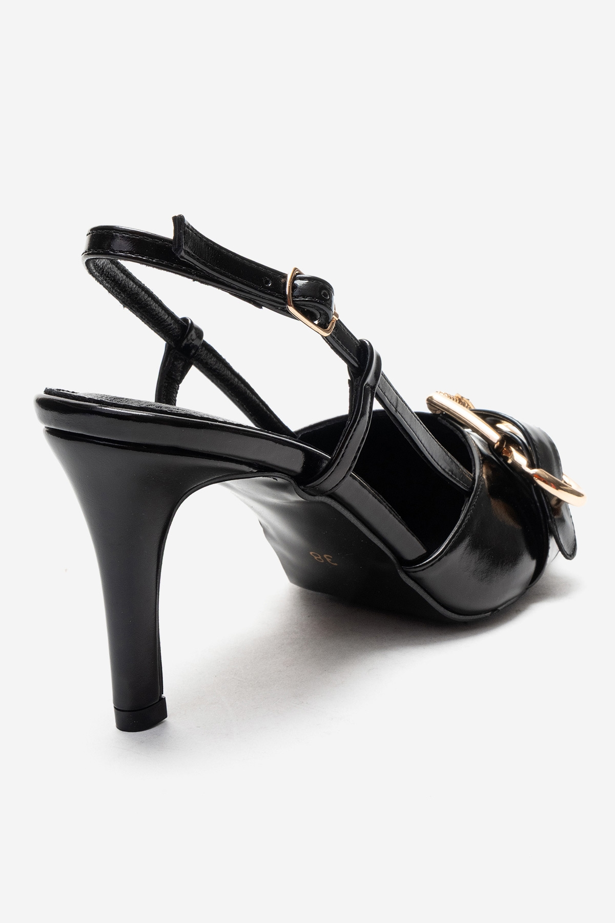 Prologue Shoes Noen Buckle Pointed Toe Stiletto Pump, Alternate, color, Black