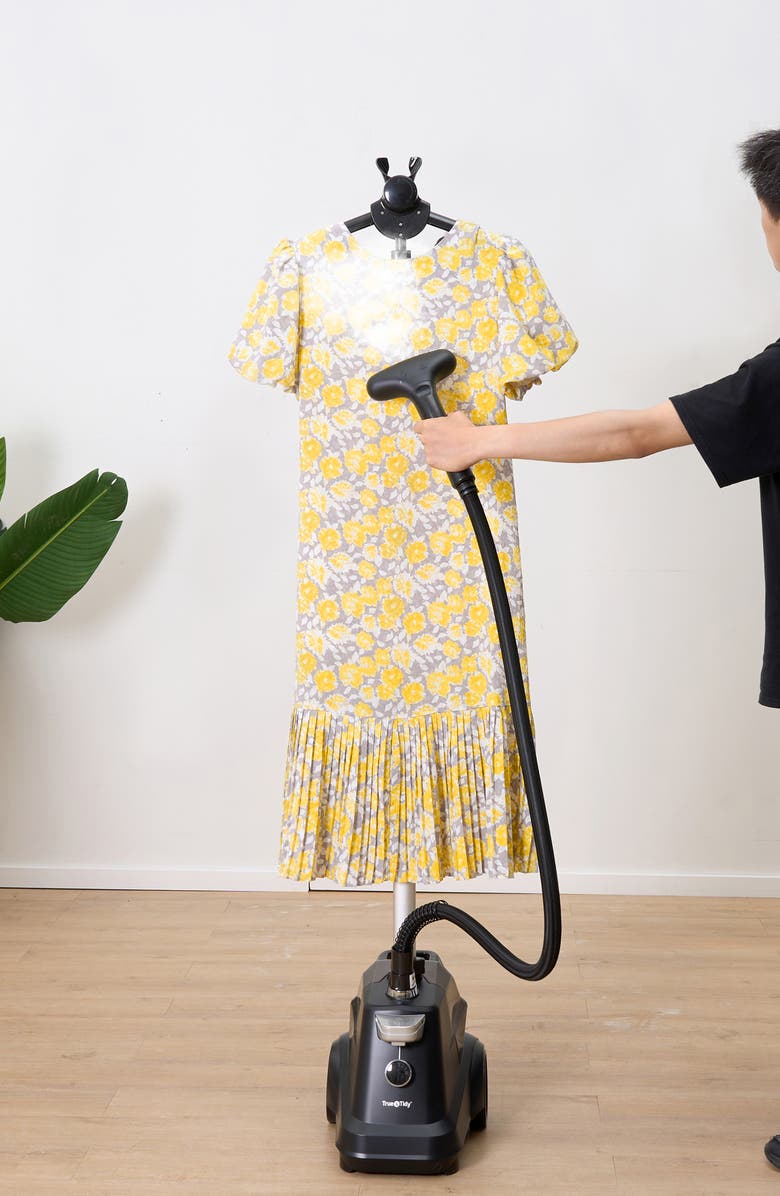 TRUE AND TIDY SX3 Industrial Garment Steamer with Adjustable Steam Settings & Pedal Control, Alternate, color, Black