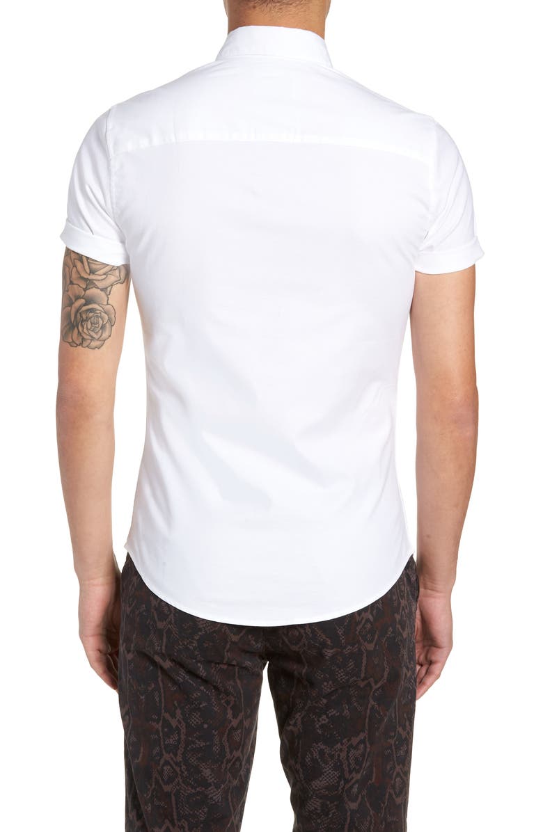 Topman Muscle Fit Oxford Shirt, Alternate, color, 