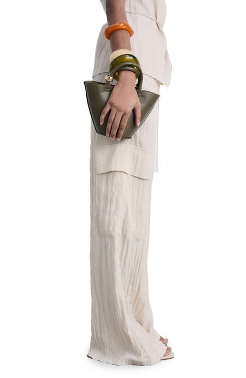 Mango Textured Cargo Trousers Sand In Sand