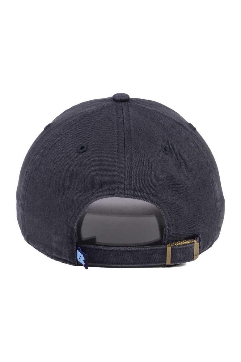 North Carolina Tar Heels '47 Clean Up Adjustable Hat - Charcoal, Alternate, color, Charcoal