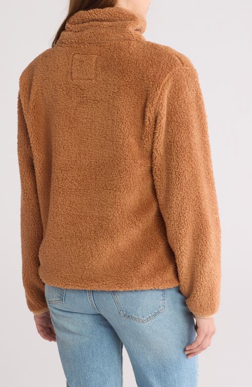 Billabong Switchback Textured Fleece Pullover In Sandalwood