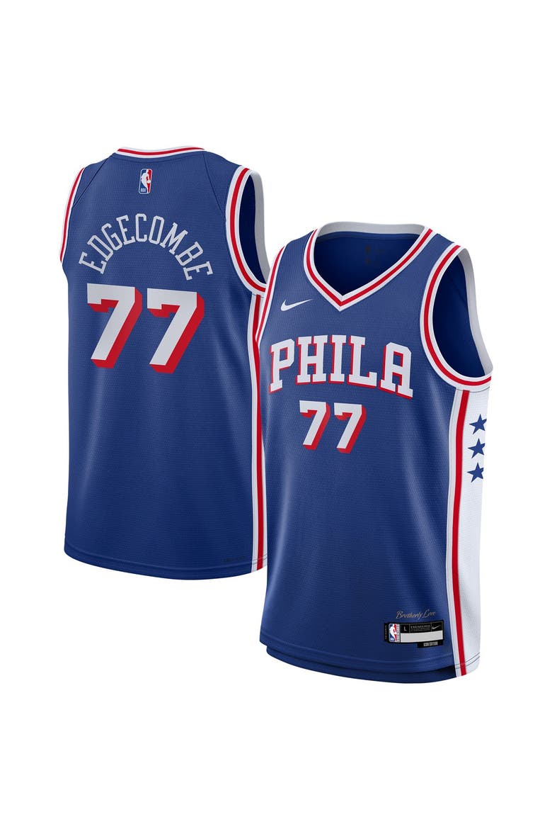 Youth Nike VJ Edgecombe Royal Philadelphia 76ers Swingman Jersey - Icon Edition, Main, color, Royal