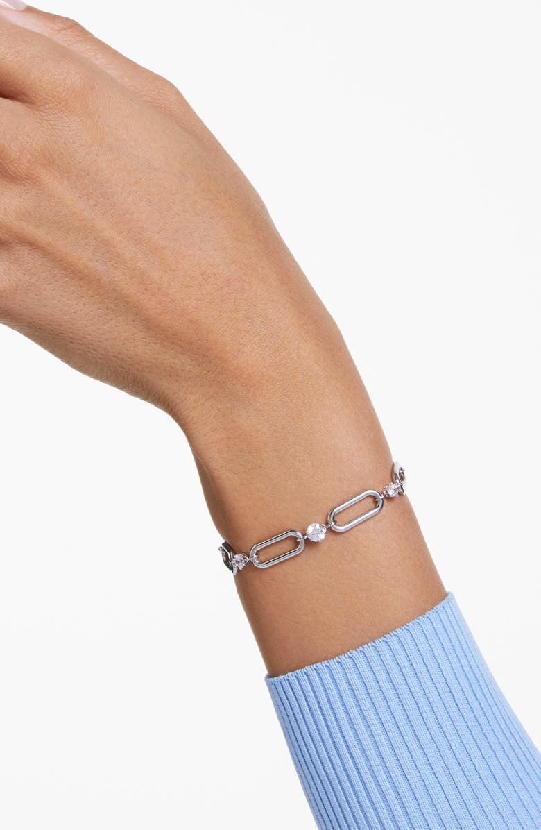 Swarovski Constella Bracelet, Alternate, color, White/ Silver