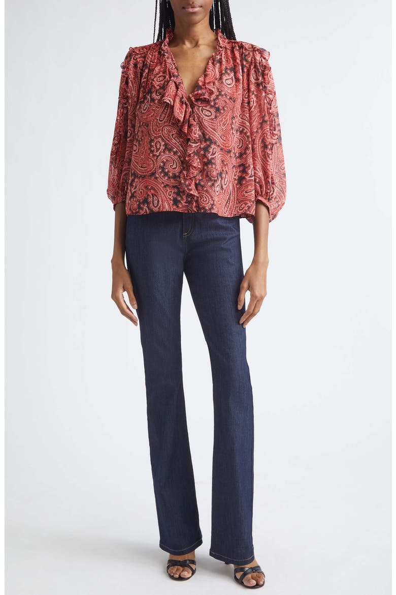 Hendrix Paisley Zada Top, Alternate, color, OBSIDIAN/ JASPER PINK