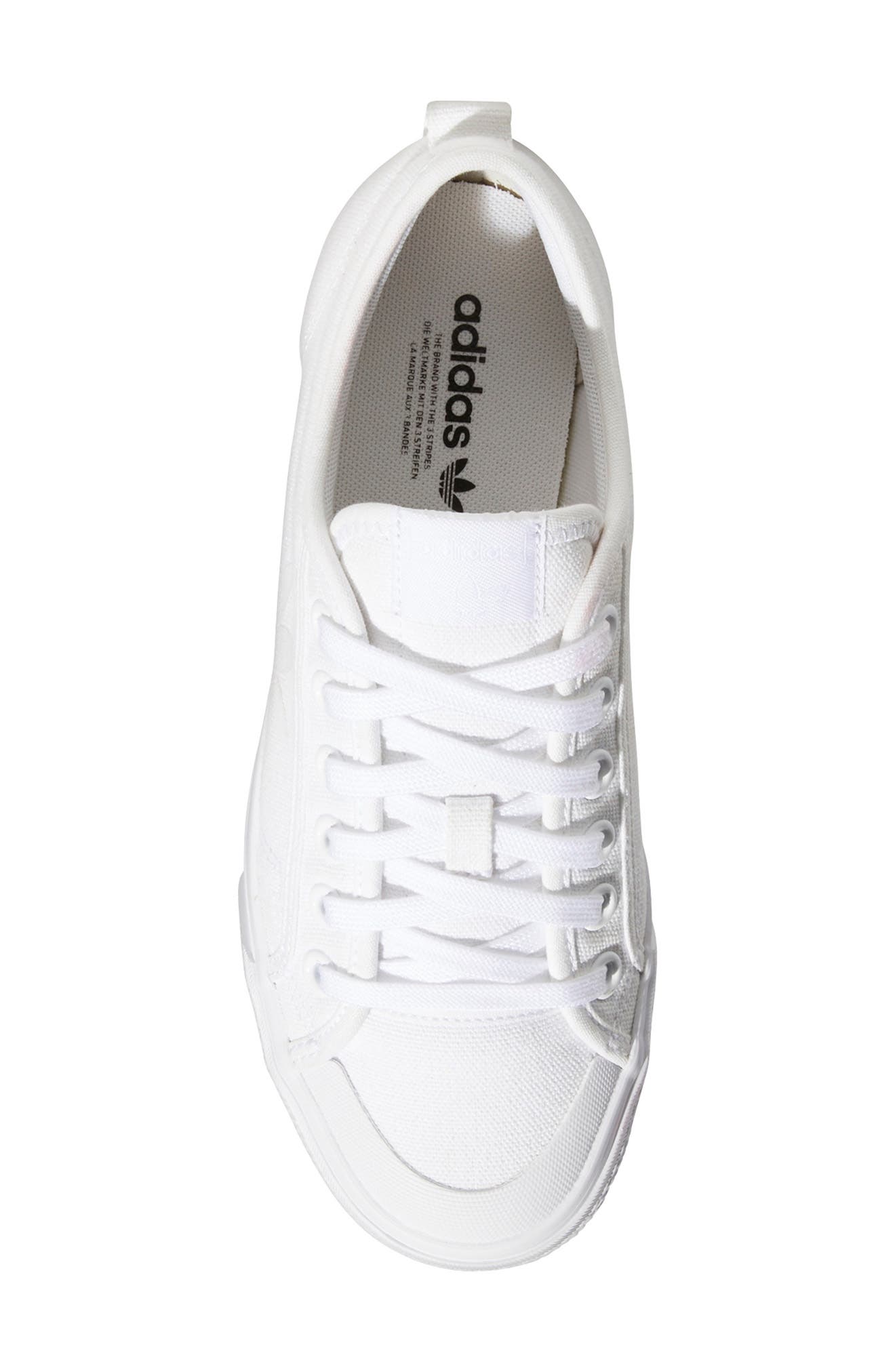 Nizza Trefoil Sneaker, Alternate, color, WHITE/ WHITE/ WHITE