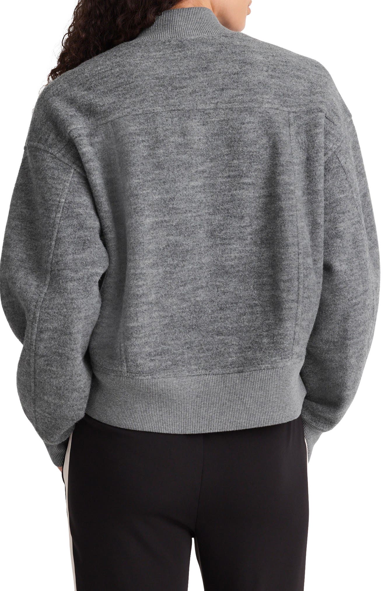 Double Faced Knit Bomber Jacket - image 2