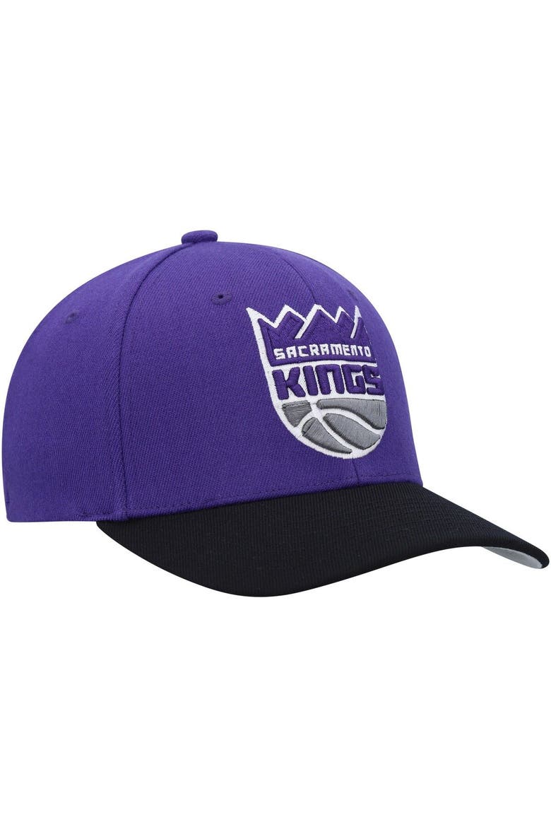 Men's Mitchell & Ness Purple/Black Sacramento Kings MVP Team Two-Tone 2.0 Stretch-Snapback Hat, Alternate, color, Purple