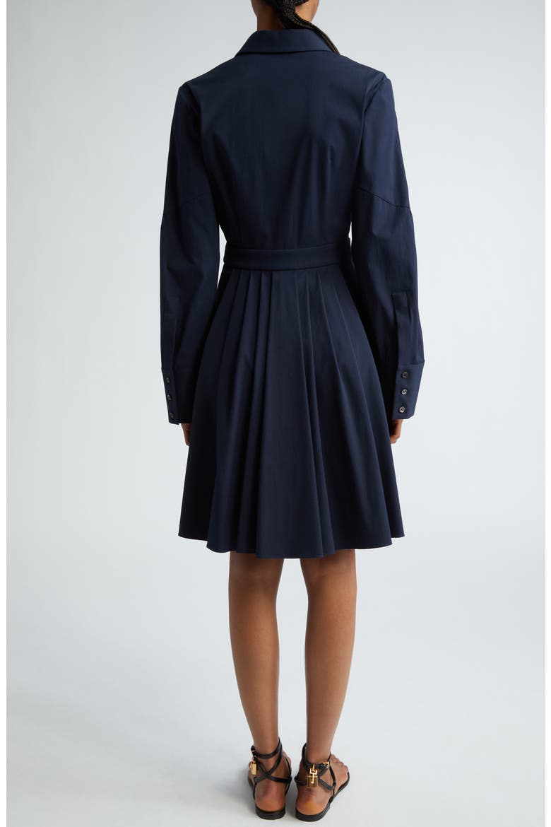 Long Sleeve Stretch Cotton Shirtdress, Alternate, color, MIDNIGHT