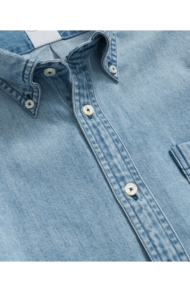 Brooks Brothers Archival Denim Button-Down Shirt, Alternate, color, Vintageblue