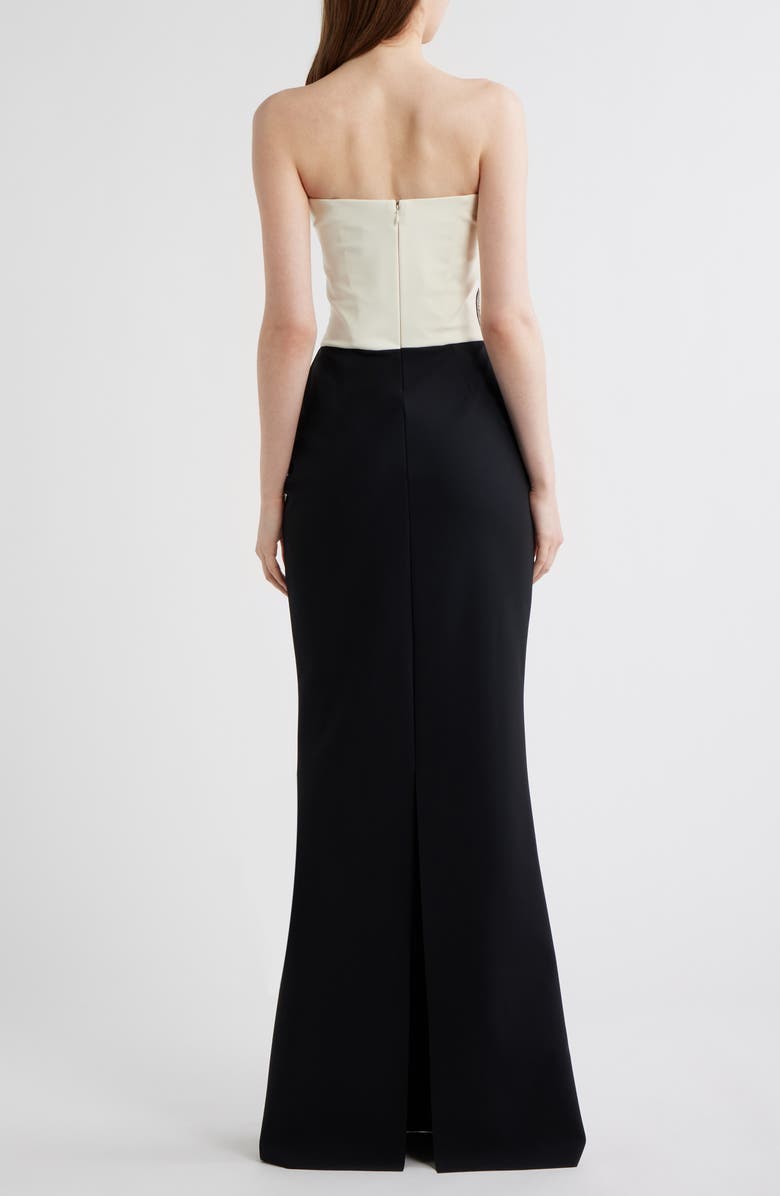 Chiara Boni La Petite Robe Grenawa Appliqué Sleeveless Dress, Alternate, color, 802 Cream/Black