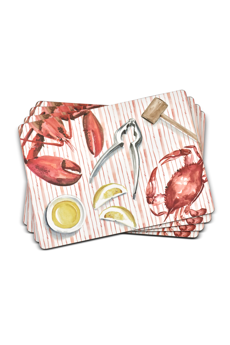 Summer Feast Set of 4 Cork Back Placemats, Main, color, Multi