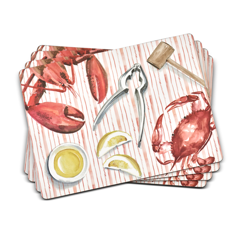 Summer Feast Set of 4 Cork Back Placemats