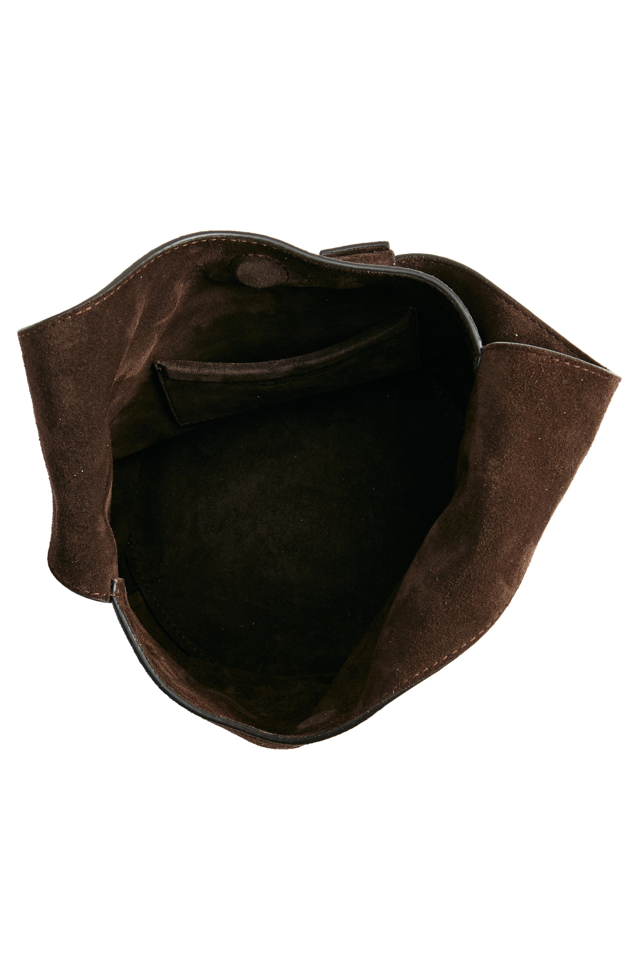 Reformation Small Silvana Bucket Bag, Alternate, color, Boss Suede