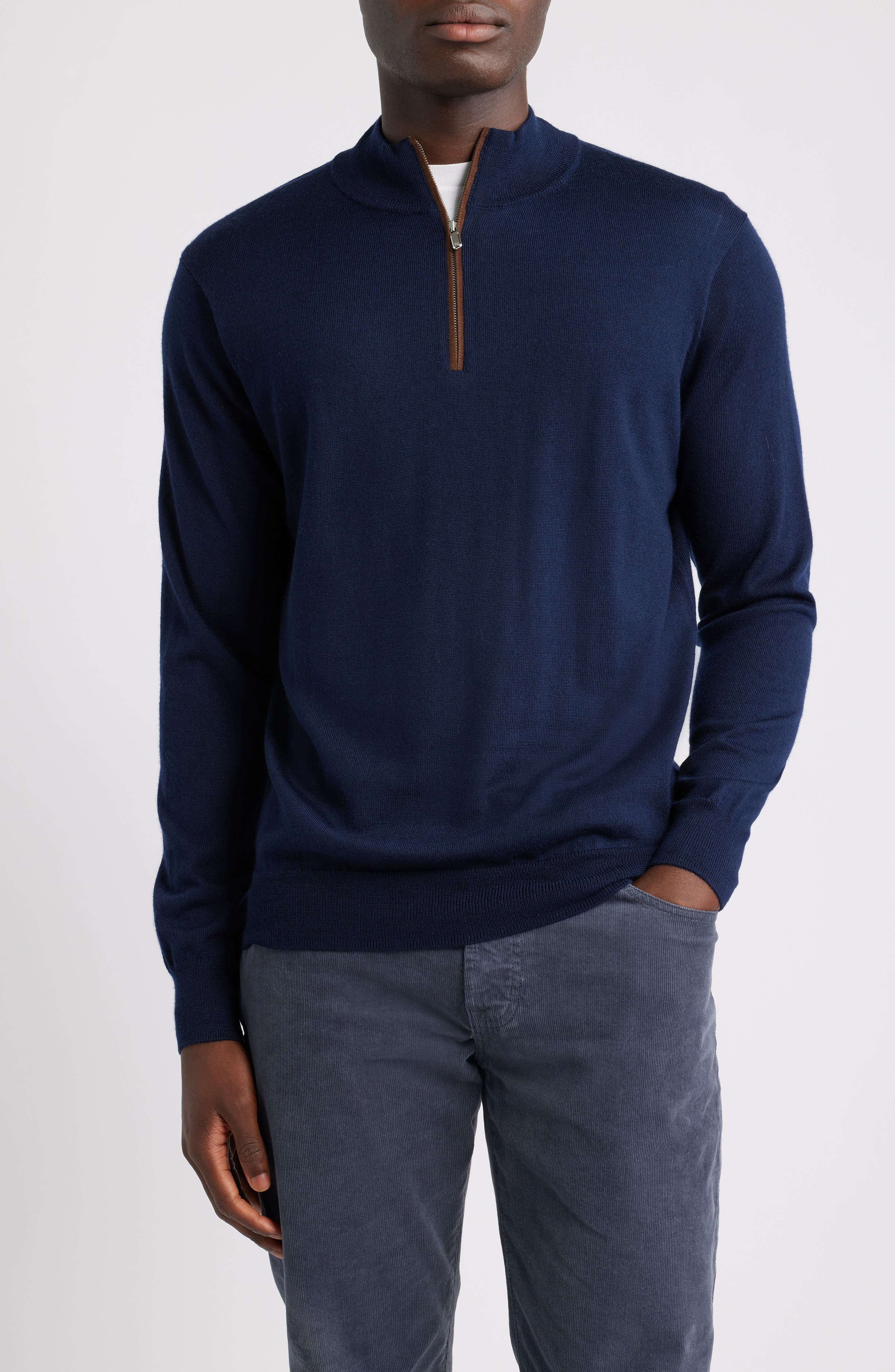 Peter Millar Autumn Crest Merino Wool Blend Quarter Zip Sweater