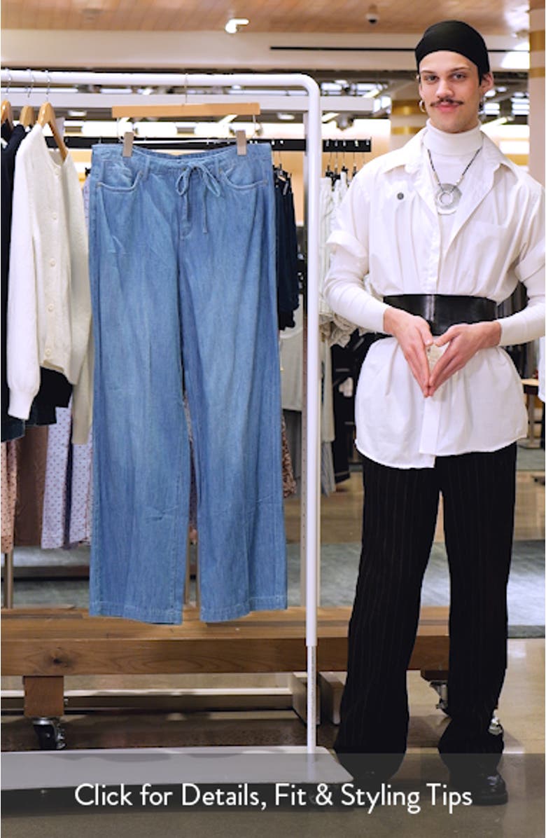 Teresa Drawstring Waist Wide Leg Pants, sales video thumbnail