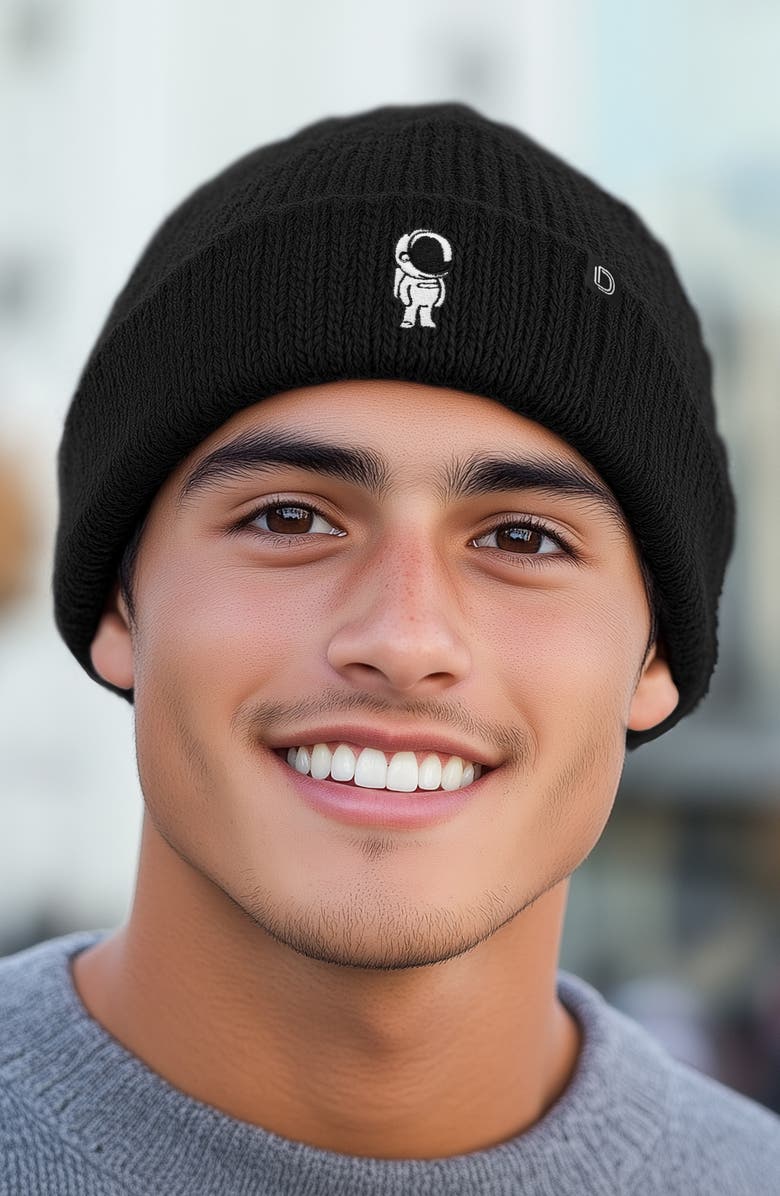 Dalix Astronaut Beanie, Alternate, color, Black