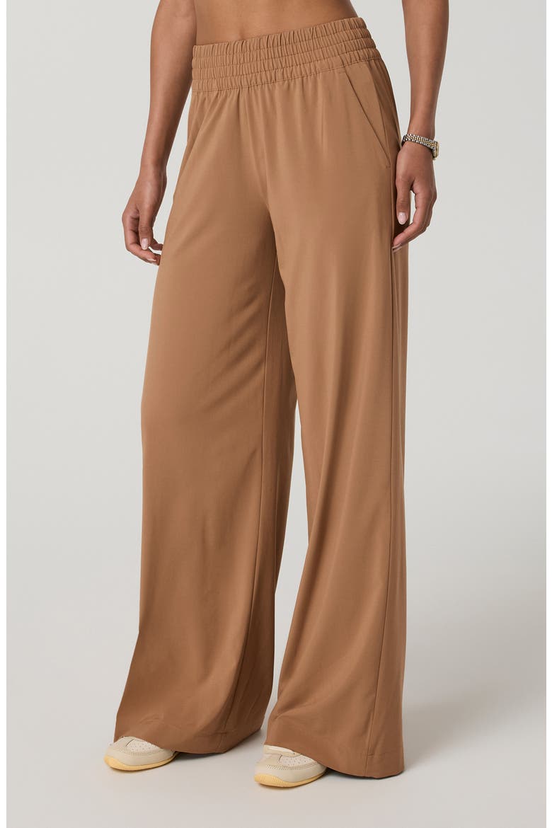 Villa Wide Leg Pants, Alternate, color, TOBACCO BROWN