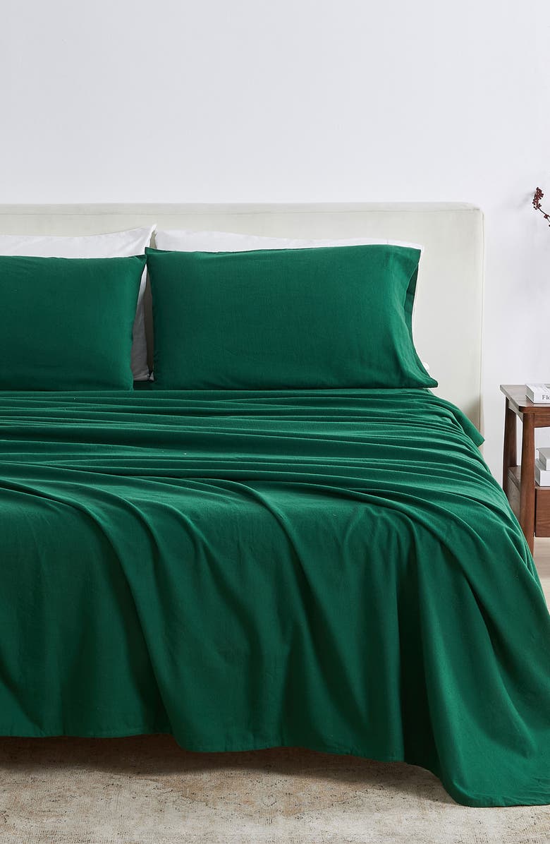 Solid Cotton Flannel Sheet Set