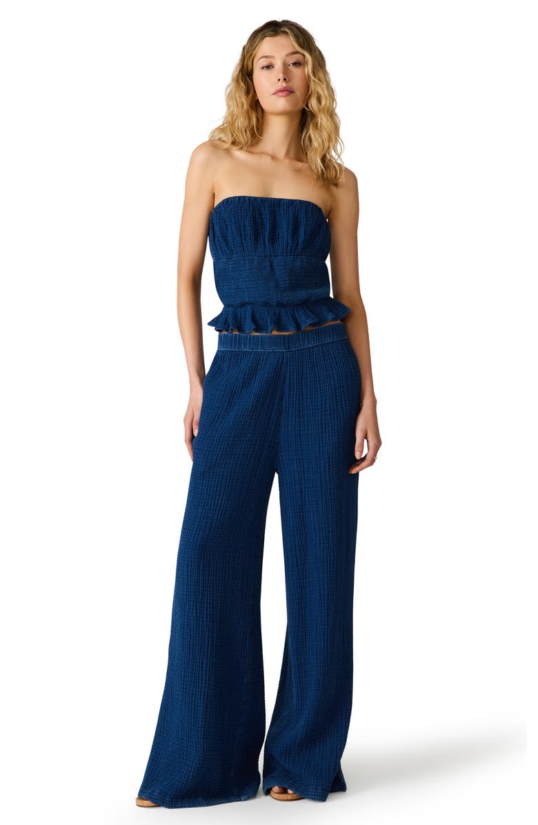Steve Madden Harbor Strapless Top, Alternate, color, Soft Indigo