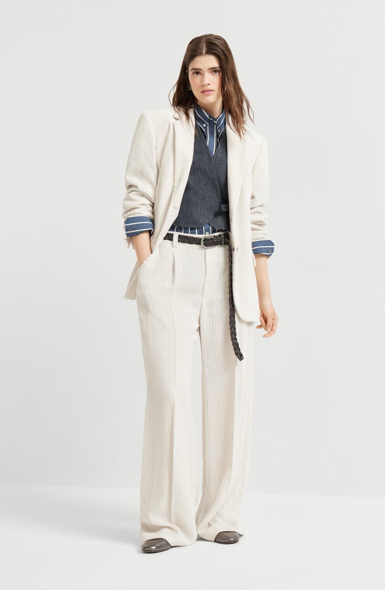 Brunello Cucinelli Vest with monili, Alternate, color, Dark Denim