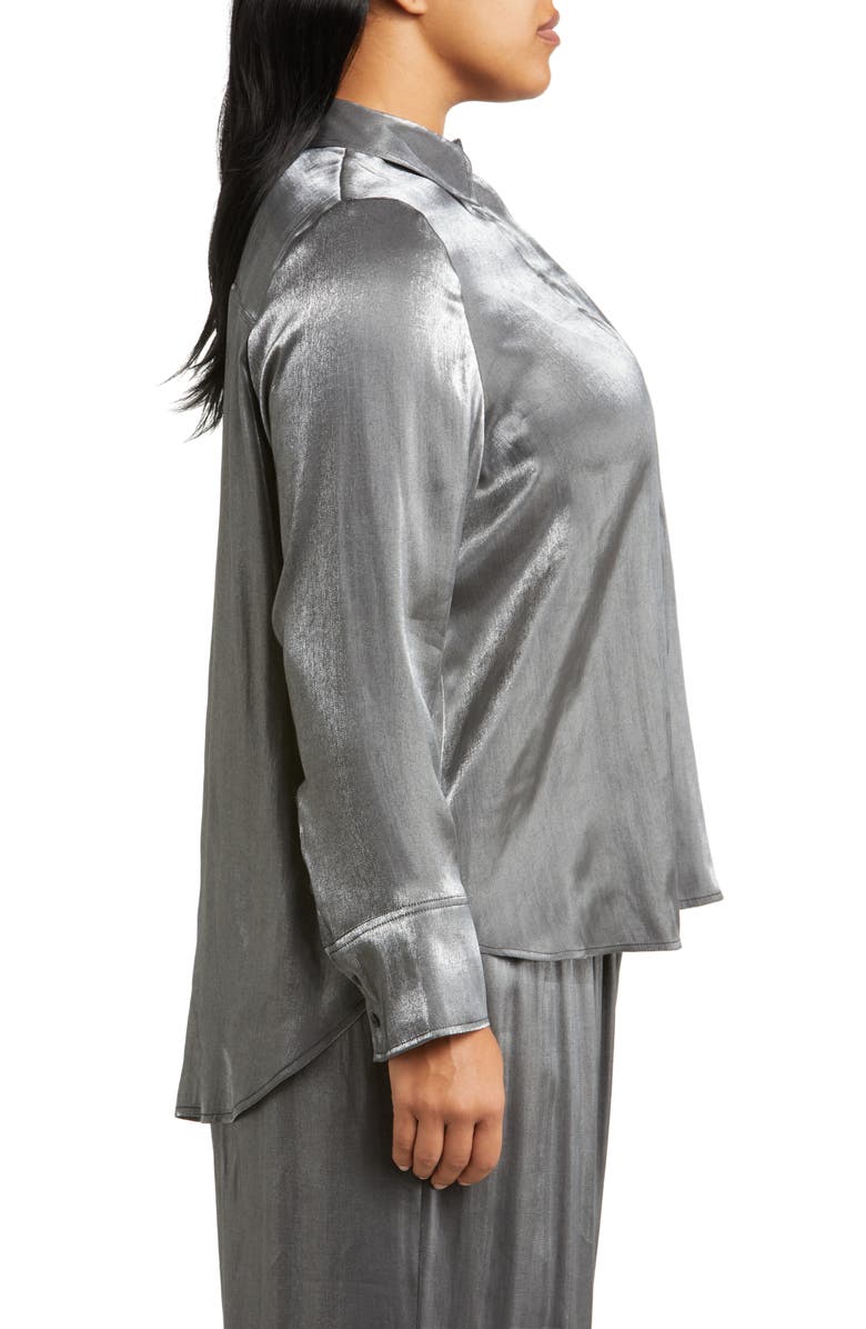 Nordstrom Oversize Shine Shirt, Alternate, color, 