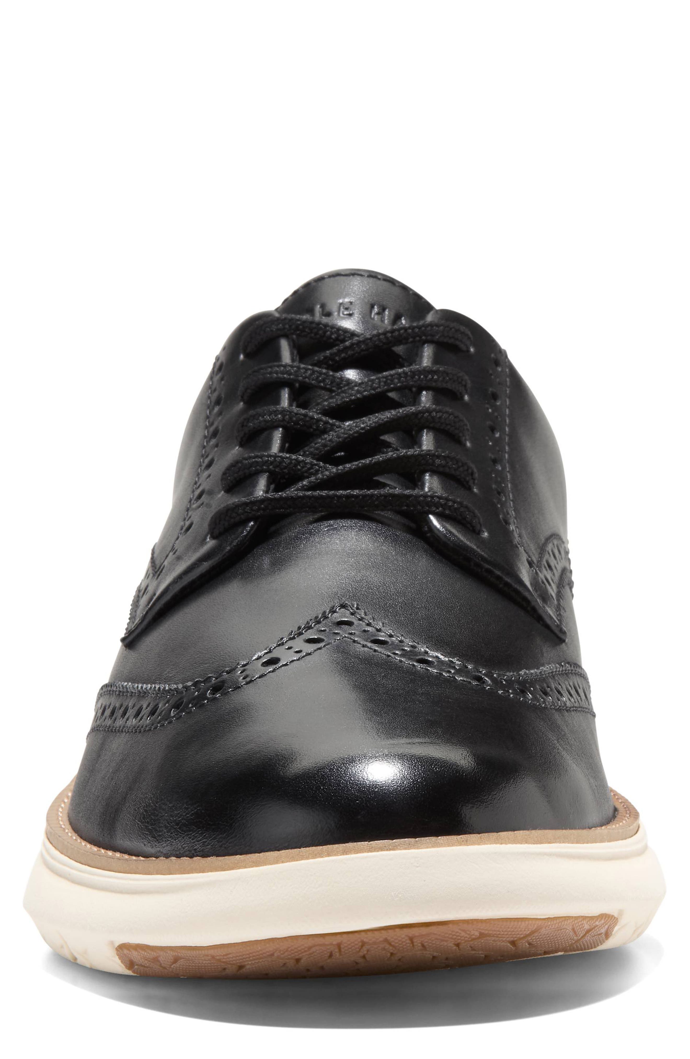 Cole Haan Grand Remix Wingtip Oxford Sneaker, Alternate, color, Black / Ivory
