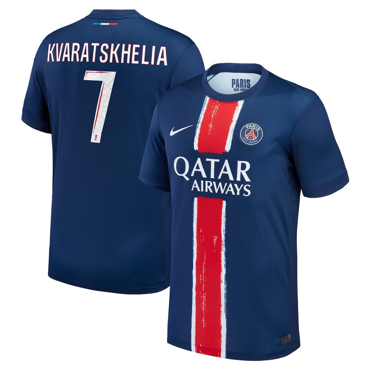 Men's Nike Khvicha Kvaratskhelia Navy Paris Saint-Germain 2024/25