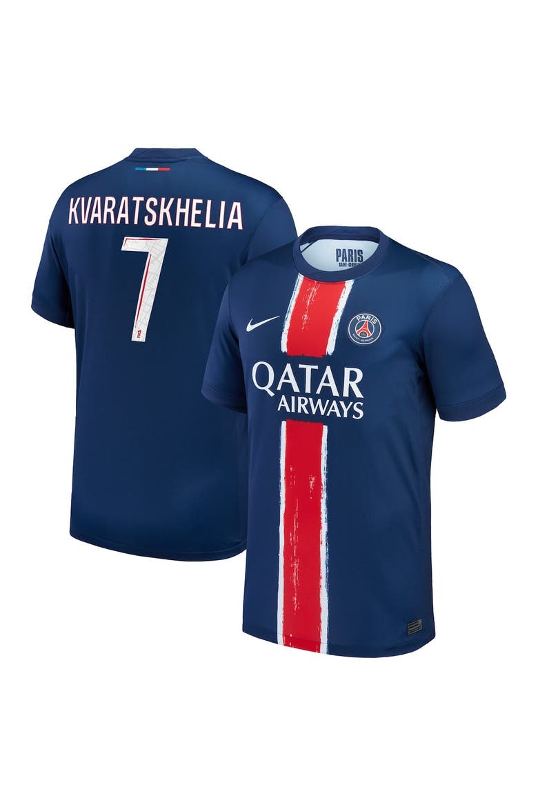 Men's Nike Khvicha Kvaratskhelia Navy Paris Saint-Germain 2024/25