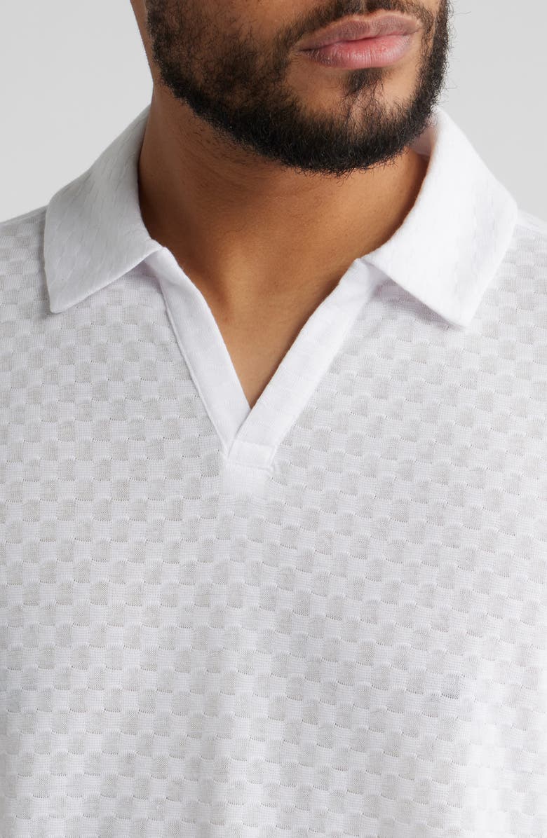 Johnston & Murphy Sedona Performance Polo, Alternate, color, White Basketweave