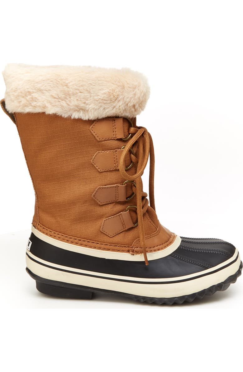 JBU BY JAMBU Rainey Too Waterproof Faux Fur Trim Duck Boot, Main, color,